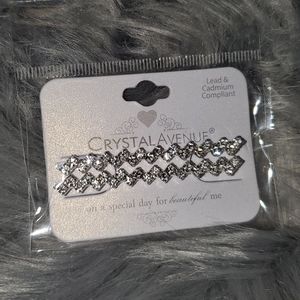 Small Silver And Crystal Hair Pins